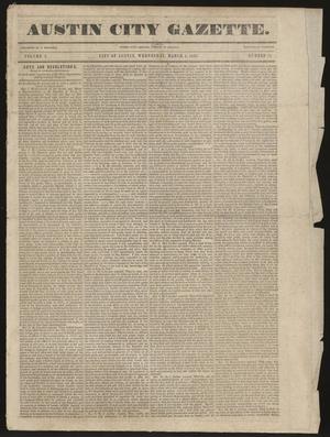 Austin City Gazette. (Austin, Tex.), Vol. 1, No. 17, Ed. 1 Wednesday, March 4, 1840
