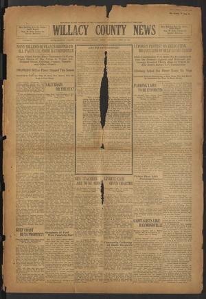 Primary view of object titled 'Willacy County News (Raymondville, Tex.), Vol. 8, No. 16, Ed. 1 Thursday, April 23, 1925'.