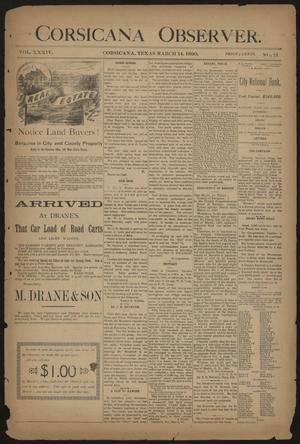Corsicana Observer. (Corsicana, Tex.), Vol. 34, No. 21, Ed. 1 Friday, March 14, 1890