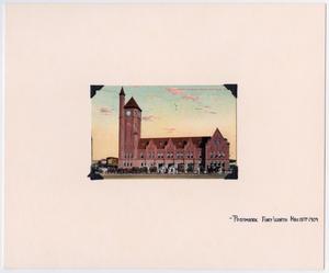 Primary view of object titled '[Illustration of Fort Worth, Texas T&P Station]'.