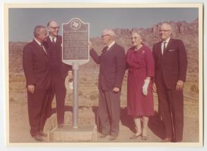 Primary view of object titled '[Photograph of Historical Marker Ceremony]'.