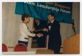 Thumbnail image of item number 1 in: '[Photograph of Cassandra Carr Receiving Plaque]'.