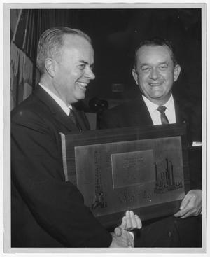 [Photograph of John Ben Shepperd Receiving Civic Service Award]