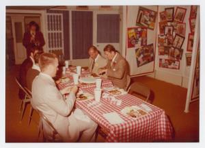 [Photograph of Ronald Reagan Eating BBQ]