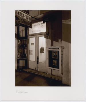 Primary view of object titled '[Abdou Building Door at Night in El Paso]'.