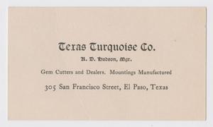 [Texas Turquois Company Card]