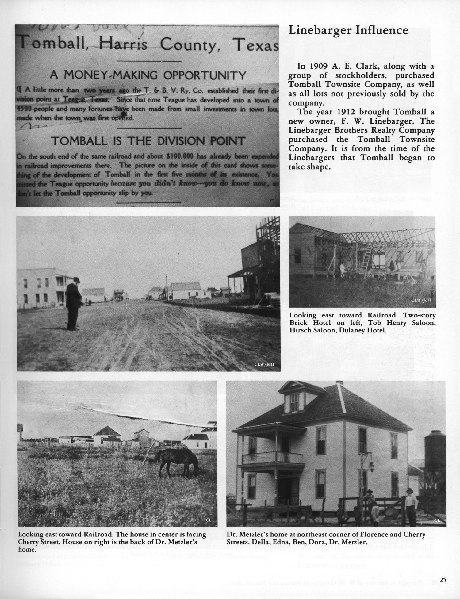 A Tribute To Tomball A Pictorial History Of The Tomball Area Page 25 The Portal To Texas History