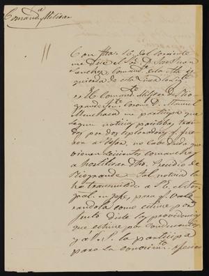[Letter from Comandante Bravo to the Laredo Alcalde, June 19, 1845]