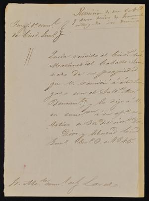 [Letter to the Laredo Alcalde, January 3, 1845]