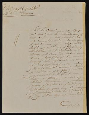 [Letter from Policarzo Martinez to Alcalde Dovalina, March 3, 1845]