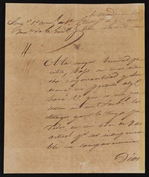 [Letter from Trinidad Vela to the Laredo Alcalde, June 21, 1845]