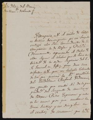 [Letter from Comandante Bravo to Alcalde Ortiz, December 16, 1845]