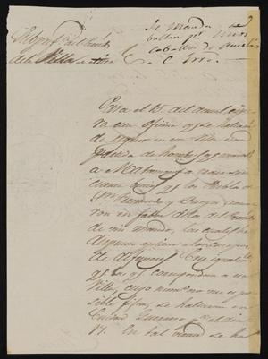 [Letter from Policarzo Martinez to the Laredo Alcalde, June 13, 1845]