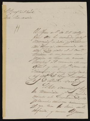[Letter from Policarzo Martinez to the Laredo Alcalde, June 30, 1845]
