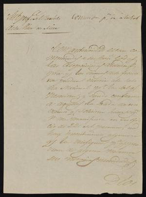 [Letter from Policarzo Martinez to Alcalde Ramón, September 26, 1845]