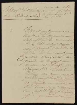 Primary view of object titled '[Letter from Policarzo Martinez to Alcalde Ramón, September 19, 1845]'.