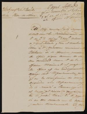 [Letter from Policarzo Martinez to Reyes Ortiz, December 2, 1845]