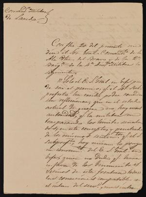 [Letter from Comandante Bravo to the Laredo Alcalde, June 26, 1845]