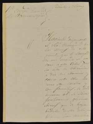 [Letter from the Comandante Militar to Alcalde Dovalina, February 27, 1845]