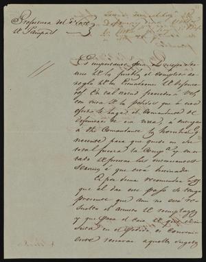 [Letter from Jesus Cárdenas to the Laredo Ayuntamiento, January 9, 1845]