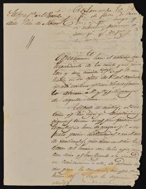 Primary view of object titled '[Letter from Policarzo Martinez to Alcalde Ramón, May 6, 1845]'.