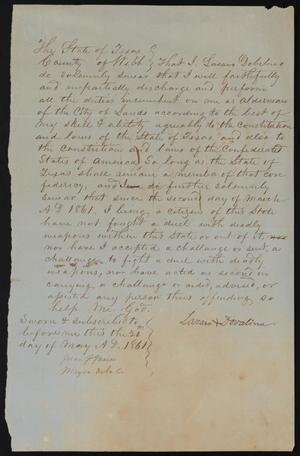 Primary view of object titled '[Alderman Oath of Office: Dovalina]'.