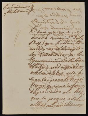 [Letter from Comandante Bravo to Alcalde Dovalina, March 12, 1845]