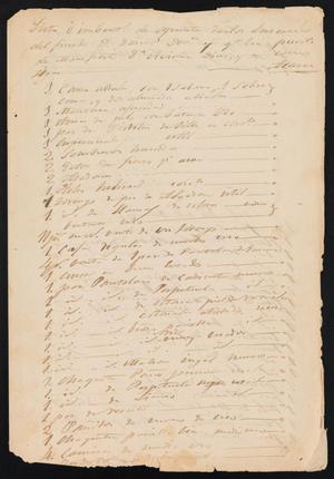 Primary view of object titled '[Inventory of the Possessions of Trinidad Vidaurre]'.