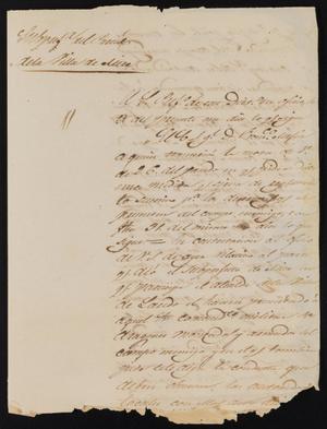 [Letter from Policarzo Martinez to Alcalde Ramón, November 9, 1845]