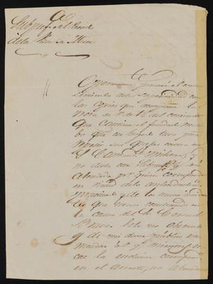 [Letter from Policarzo Martinez to Alcalde Ramón, September 6, 1845]