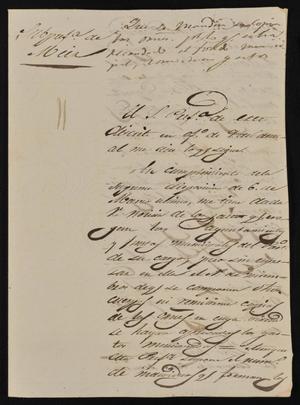 [Letter from Policarzo Martinez to the Laredo Junta Municipal, May 12, 1845]