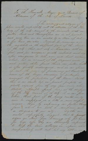 Primary view of object titled '[Citizen Request to the Town Council]'.
