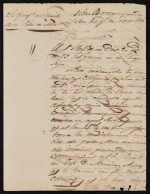 [Letter from Policarzo Martinez to Alcalde Ramón, October 27, 1845]