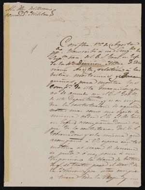 [Letter from Comandante Bravo to Alcalde Ramón, September 30, 1845]