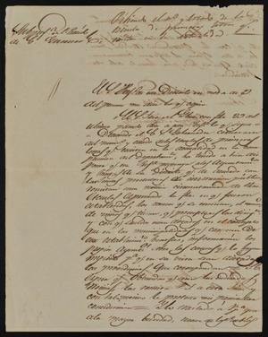 [Letter from Policarzo Martinez to the Laredo Ayuntamiento, February 7, 1845]