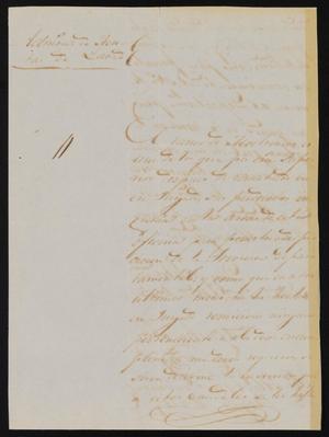 [Letter from Tax Collector Agustin Soto to Alcalde Ortiz, November 15, 1845]