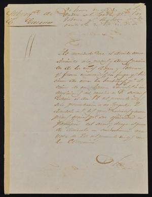 [Letter from Policarzo Martinez to the Laredo Alcalde, March 24, 1845]
