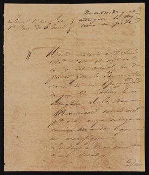 [Letter from Juzgado Trinidad Vela to Alcalde Ramón, October 22, 1845]