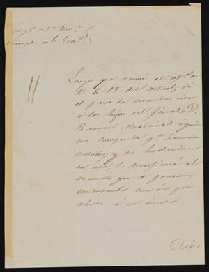 [Letter from Juzgado Trinidad Vela to the Laredo Alcalde, December 17, 1845]