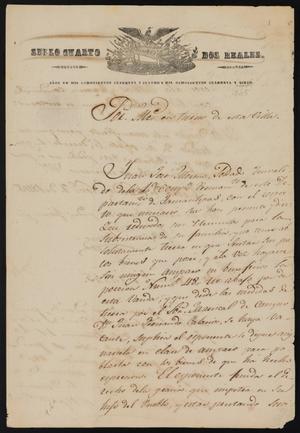 [Letter from Juan José Moreno to Alcalde Ramón, November 7, 1845]
