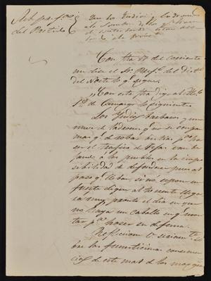 [Letter from Rafael García to the Laredo Alcalde, January 20, 1845]