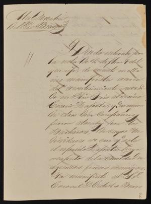 [Letter from Policarzo Martinez to the Laredo Alcalde, February 9, 1845]