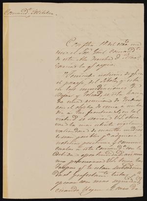 [Letter from Comandante Bravo to the Laredo Alcalde, July 17, 1845]