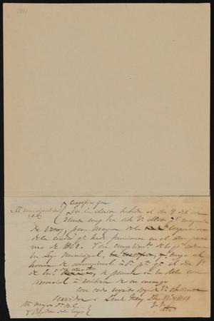 Primary view of object titled '[Notice to New Mayor]'.