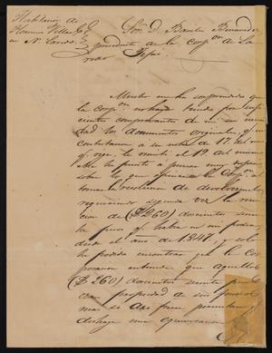 [Letter from Florencio Villarreal to the Mayor of Laredo, August 26, 1850]
