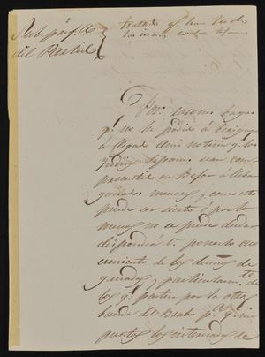 [Letter from Rafael García to the Laredo Alcalde, January 16, 1845]