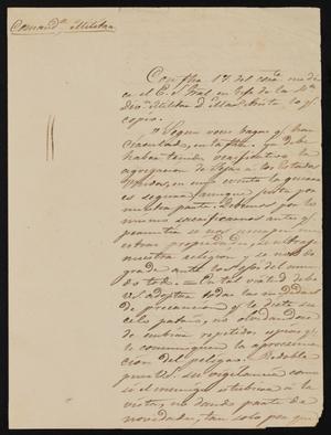 [Letter from Comandante Bravo to Alcalde Ramón, July 26, 1845]