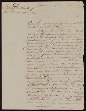 [Letter from Policarzo Martinez to Alcalde Ramón, September 4, 1845]