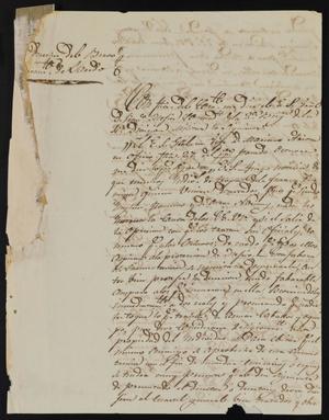 Primary view of object titled '[Letter from Comandante Bravo to Alcald Ortiz, November 13, 1845]'.