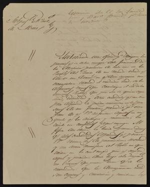 [Letter from Policarzo Martinez to the Laredo Alcalde and Parish Priest, March 31, 1845]